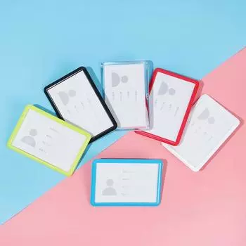 Бирки для именных карт, держатель для визиток с зажимом для булавки, чехол для бейджа, держатель для удостоверения личности, сумка для карт зелёный