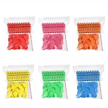 Бирки для ушей овец с номером One_Piece Номерная табличка для ушей крупного рогатого скота Прямая поставка на ферму для скота жёлтый