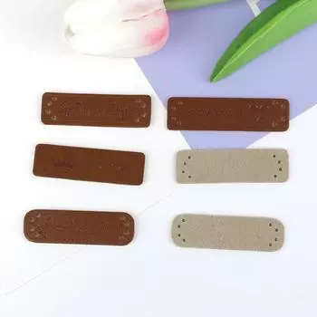 Бирки из искусственной кожи ручной работы на одежде, тисненые этикетки для джинсов, сумок, обуви, шитья одежды