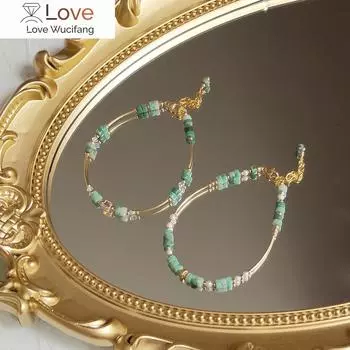 Бирманский нефрит крошечный жемчуг / кристалл 14k позолоченный браслет 17 +3 см натуральный драгоценный камень ручная работа изящные ювелирные изделия для женщин подарок 17 add 3cm