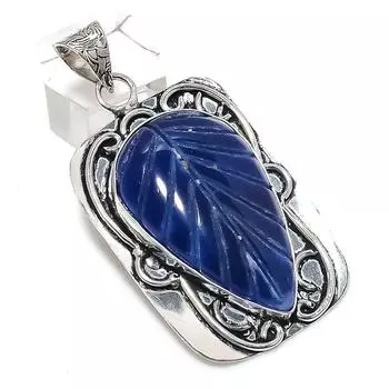 Бирманский сапфир натуральный драгоценный камень 925 стерлингового серебра ювелирное изделие кулон 2.36 v9d25