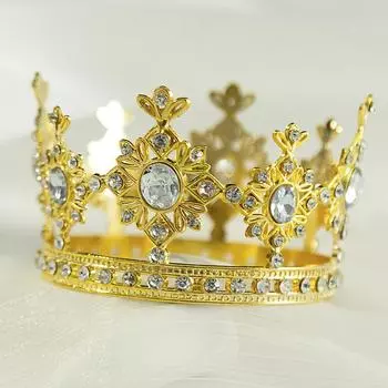 День рождения запеченные короны-украшения с цветами и декоративной короной детская круглая для выступлений фотостудийная корона головной убор