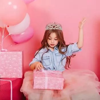 Birthday crown headband female birthday girl birthday tiara hair accessories cake hat party supplies