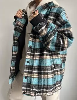 Бирюзовая куртка на молнии Mai Snoopy Lumberjack