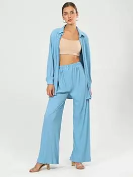 Бирюзовый комплект из вельветовой рубашки и брюк