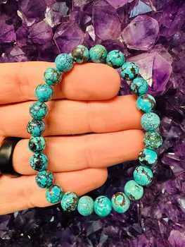 бирюзовый (натуральный) браслет - 8 мм 8mm