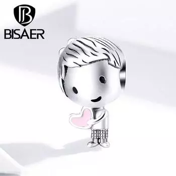 BISAER Новое поступление, очаровательные бусины для маленьких мальчиков, подходят для оригинального браслета, женские украшения Pendant