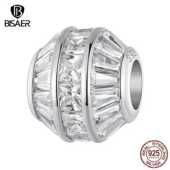 BISAER Стерлингового Серебра 925 пробы Lucky Little Талисманы Подвески Бусина для Женщин Оригинальный Серебряный Браслет Ювелирные Изделия Подарок 925 silver