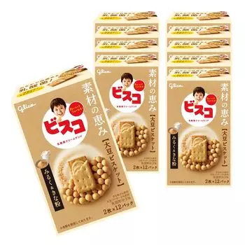Bisco Material Blessings Молоко Соевая мука 24 шт. x 10 шт. Ezaki Glico (Соевые бобы) &