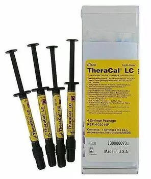 Bisco TheraCal LC Light Cure Resin Cavity Liner Упаковка из четырех шприцев СДЕЛАНО В США