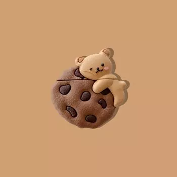 Biscuit Bear for AirPods Pro3 Protective Case Creative Apple 2 Generation Wireless Bluetooth Earbuds Case Cute AirPods1/2 Generation Cookies Bear