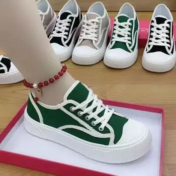 Туфли в форме печенья, женские, весенние, универсальные, красивые, модные, верхняя одежда, кроссовки, повседневные, студенческие, парусиновые туфли 35 чёрный