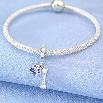 Бисер из стерлингового серебра S925 с милыми когтями, висячие бусины, аксессуары, ювелирные изделия Adjustable size