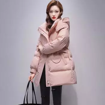 Бисерный композитный высококачественный печатный материал 2024 года, новая куртка-пуховик средней и длинной длины из белого утиного пуха S size 90-60kg белый