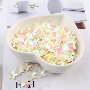 Бисероплетение DIY 350 шт. блестки цветок смоляные пайетки 10 мм плоские швейные украшения