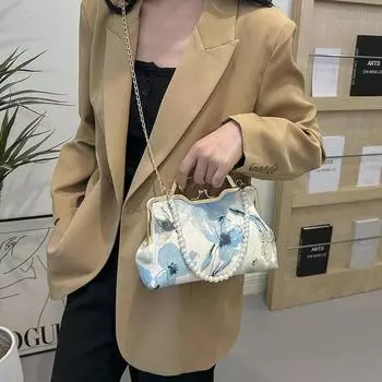 Бисероплетение Печать Женские сумки через плечо Simplicity Trend Hasp Crossbody Сумки для женщин Цепи