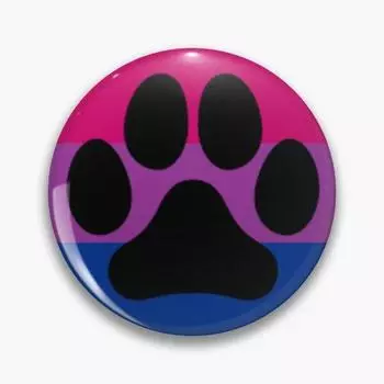 Бисексуальная пушистая лапа Pride, мягкая пуговица, булавка, забавная мультяшная милая брошь для одежды, женские украшения, шляпа, значок, воротник, декор, креативный металл