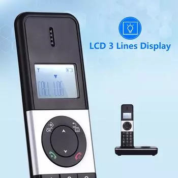 Bisofice Цифровой беспроводной телефон Телефон с ЖК-дисплеем АОН Громкая связь Конференция UK Plug
