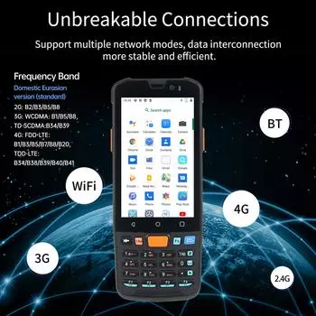 Bisofice KP36 Android 11.0 Портативный мобильный КПК Терминал Машина для инвентаризации сбора данных Domestic Eurasian version чёрный