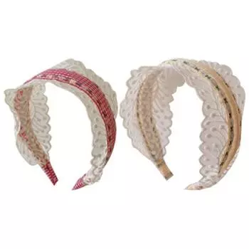 Bisol Комплект из 2-х повязок для волос в клетку для девочек