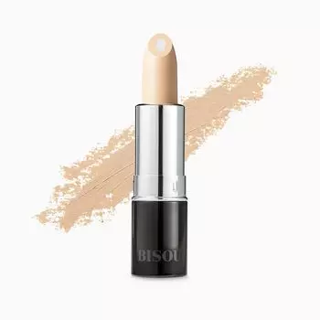 BISOU Concealer Cover Enhancing Stick Naturally Derived Ingredients SPF38 Blue Light Cut Domestic Natural Redness/Acne/Pimple N(Emerald Green)94%