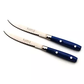 Bistro Cutlery Steak Knife Коллекция Filet Сделано во Франции NERON Marine Набор из 2 французских ножей для стейка Острый нож Импортный [Обычный продукт]