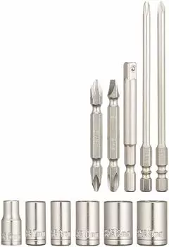 Bit Socket 11 Piece Set Hexagonal Shaft E-Value & BS-2N 6.35mm