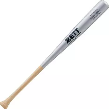 Бита бейсбольная хардбольная ZETT деревянная, отличного баланса, 84 см, 900 г, средняя, серебристая, BWT17084P (Айтаке) (1300ГЭ) серебряный