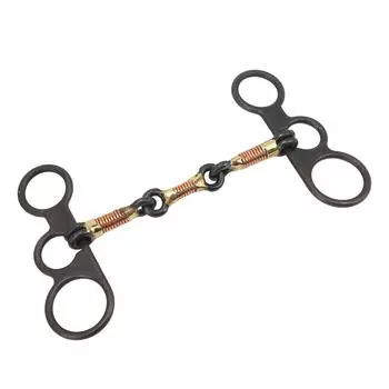Бита для лошади в западном стиле с рисунком листьев из углеродистой стали, медное кольцо с шарнирным соединением для лошадиной фермы