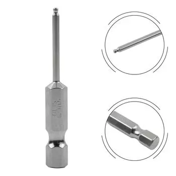 Бита для отвертки с шаровым концом, метрическая, шестигранная, 50 мм, магнитная бита для отвертки, H1.5, H3, H4, H5, H6, детали электроинструментов