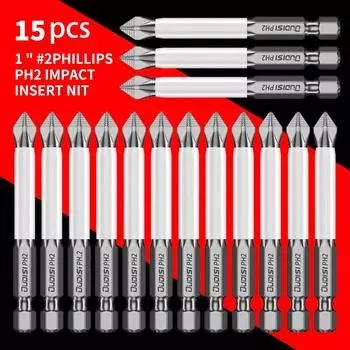 Бита для ударной отвертки Phillips 70 мм/2,9 дюйма: Идеально подходит для проектов из пластика, дерева и металла дома, в офисе и на заводе!