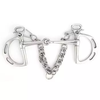 Бита Kimberwicke из нержавеющей стали с твердым шарниром, ролик для жевания рта лошади(125мм)