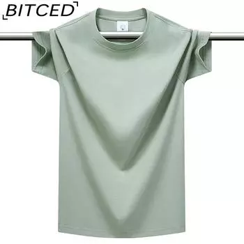 BITCED Хлопковая футболка с коротким рукавом, мужская модная свободная рубашка с коротким рукавом и принтом, сострадательная рубашка S белый