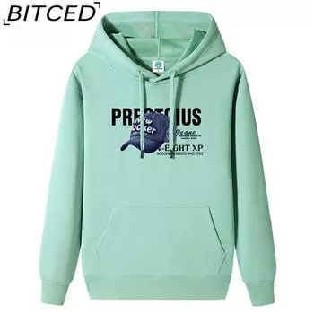 BITCED Осенне-зимняя толстовка с капюшоном, мужская теплая утепленная толстовка с капюшоном, свободная толстовка большого размера M