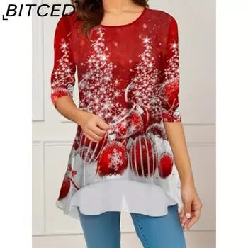 BITCED Женская мода повседневные осенне-зимние блузки и рубашки с длинным рукавом и круглым вырезом S серый