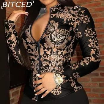 BITCED Женская весенняя свободная блузка из искусственной кожи с V-образным вырезом и карманом на пуговицах S темно-синий