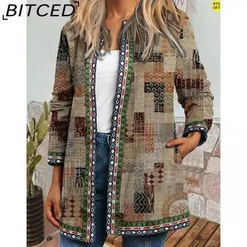 BITCED Женские модные повседневные кардиганы с длинным рукавом на осень-зиму S