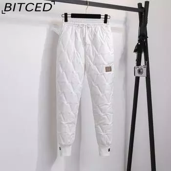 BITCED Женские модные повседневные однотонные брюки и капри с принтом S