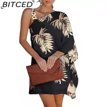 BITCED Женское платье без рукавов с оборками и разрезом по подолу S белый