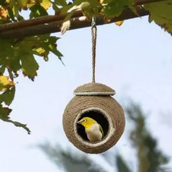 Bite Resistant Bird House Cage Toy Wear Resistant Bird Cage House For Parrots Parakeet Hamster Style B