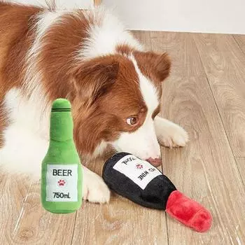 Bite-Resistant Bottle Dog Chew Toy Interactive Beer Bottle Dog Toys Pet Supplies Relieve Boredom B