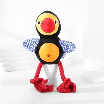 Bite-resistant Pet Cotton Rope Toys Sounding Puppy Squeak Toys Dog Chew Toys for Dogs Cats чёрный