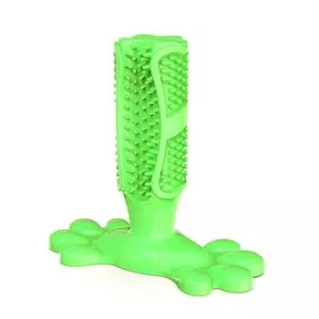 Bite-Resistant Teeth Cleaning Molar Rod Shiba Inu Teddy Handy Gadget Dog Green single small size