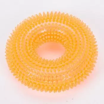 Bite-resistant vocal barbed ring TPR dog gnawing toy large dog teeth grinding tire Small