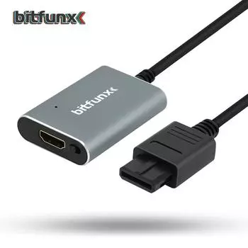 Bitfunx 720P HDMI-совместимый адаптер S-video SV/AV HDTV конвертер для NTSC PAL N64 SNES SFC NGC игровая консоль переключатель соотношения сторон