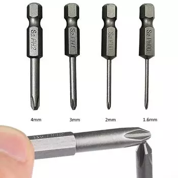 Биты для отвертки PH00 PH2 4 шт./набор 50 мм легированная сталь