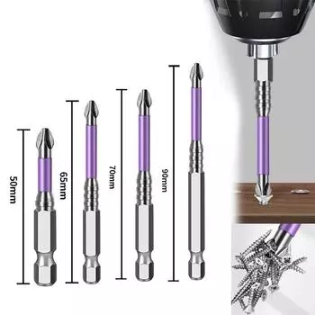 Биты для отверток 62HRC Нескользящие магнитные биты для отверток