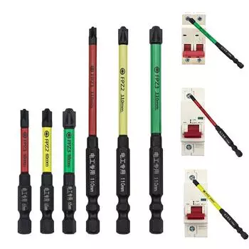 Биты для отверток, 6 шт./компл., автоматические выключатели из легированной стали