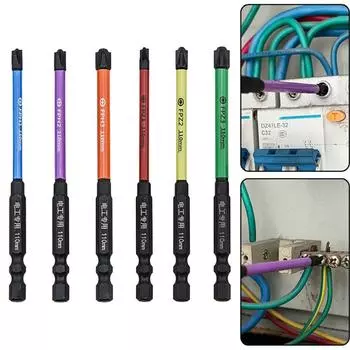 Биты для отверток, 6 шт./компл., легированная сталь FPH1/FPH2/FPH3/FPZ1/FPZ2/FPZ3