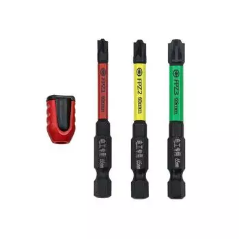 Биты для отверток FPZ3 зеленые специальные крестообразные желтые 110 мм 65mm FPH